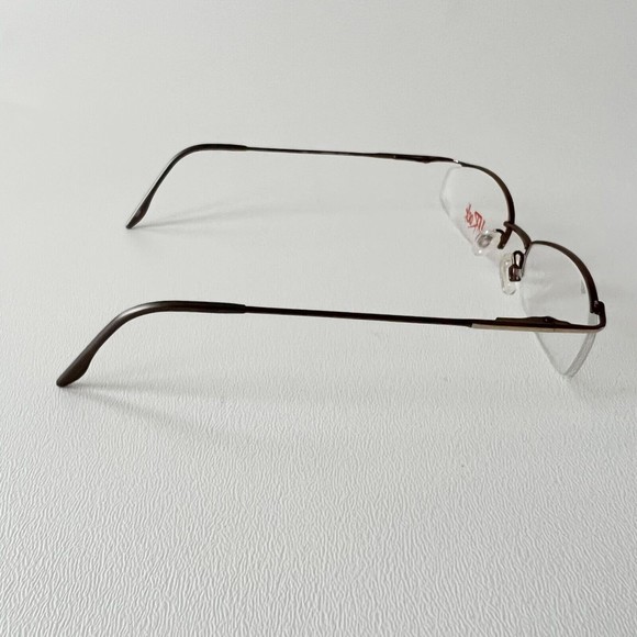 UROCK Eyeglasses Frame U721 Brown 52-18-135 Semi Rimless Display Model - Picture 4 of 11